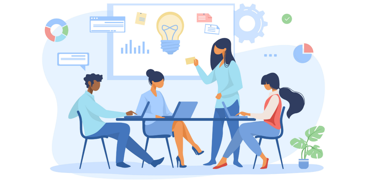 RealCore team collaborating in a modern office